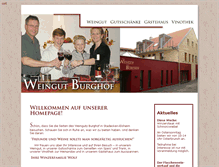 Tablet Screenshot of burghof-wolf.de